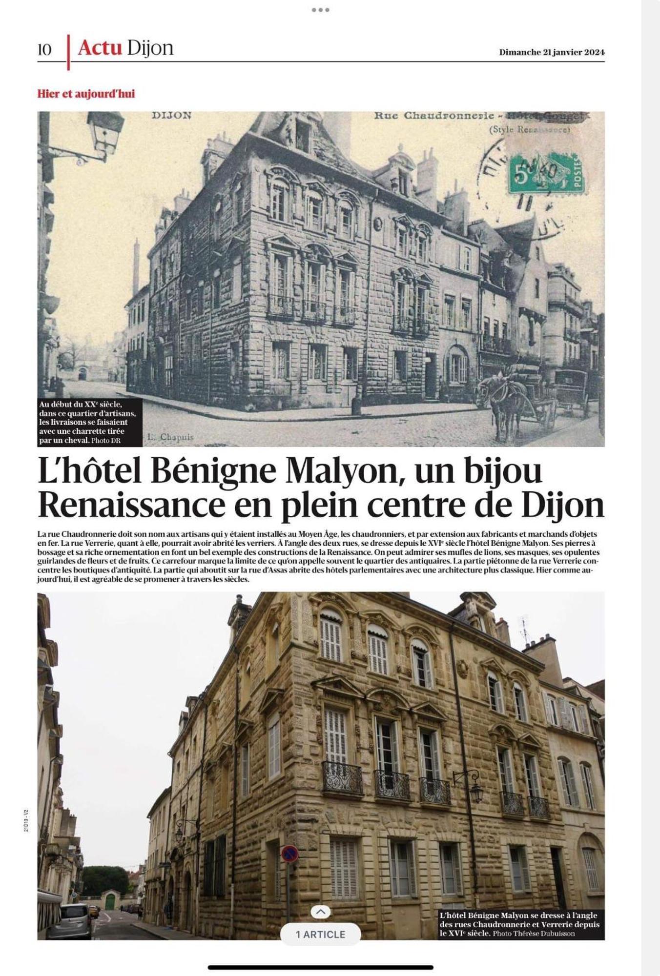 Apartmán Benigne Malyon Dijon Exteriér fotografie